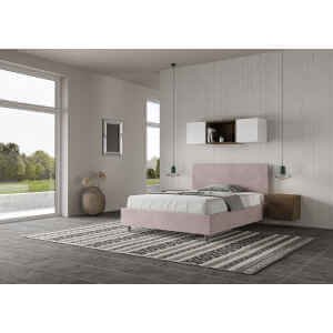 Letto Matrimoniale rivestito in Microfibra – ADELE