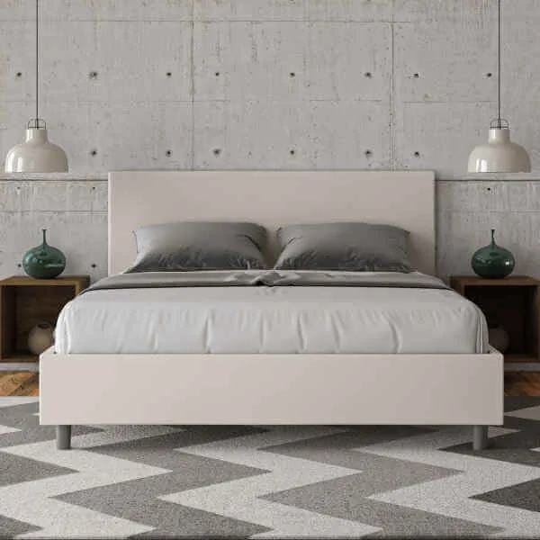 Letto Matrimoniale rivestito in Similpelle – ADELE