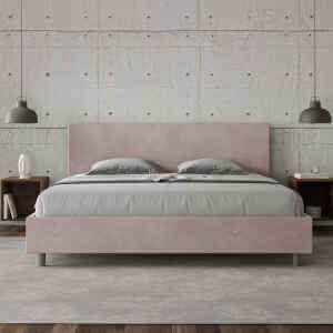 Letto Matrimoniale King size rivestito in Microfibra – ADELE