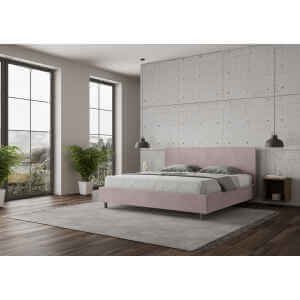 Letto Matrimoniale King size rivestito in Microfibra – ADELE