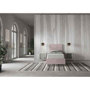 Letto Singolo rivestito in Microfibra – ADELE