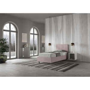 Letto Singolo rivestito in Microfibra – ADELE