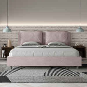 Letto Matrimoniale King size rivestito in Microfibra – ANTEA