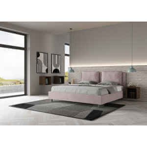 Letto Matrimoniale King size rivestito in Microfibra – ANTEA
