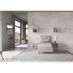 Letto Singolo rivestito in Microfibra – APPIA