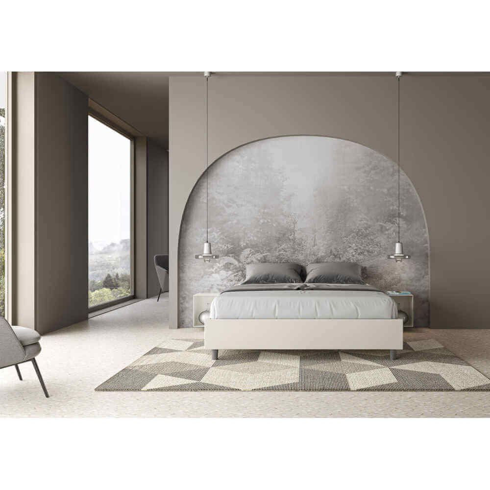 Letto Matrimoniale rivestito in Similpelle – AZELIA