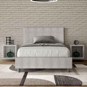 Letto una piazza e mezza rivestito in Tessuto Aragona – ADELE