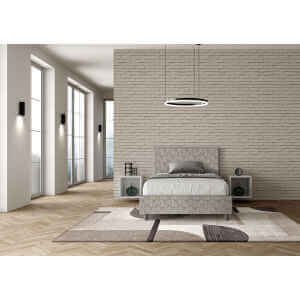 Letto una piazza e mezza rivestito in Tessuto Era – ADELE