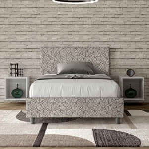 Letto una piazza e mezza rivestito in Tessuto Era – ADELE