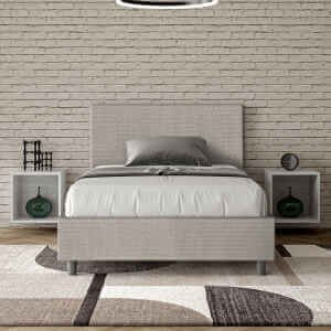 Letto una piazza e mezza rivestito in Tessuto Labirinto – ADELE