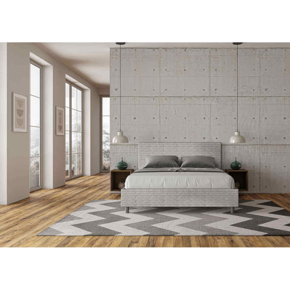 Letto Matrimoniale rivestito in Tessuto Aragona – ADELE