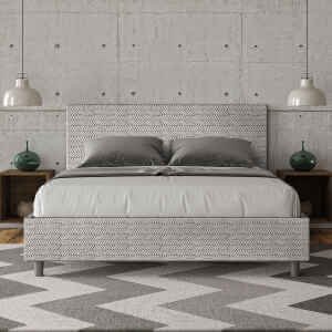 Letto Matrimoniale rivestito in Tessuto Aragona – ADELE