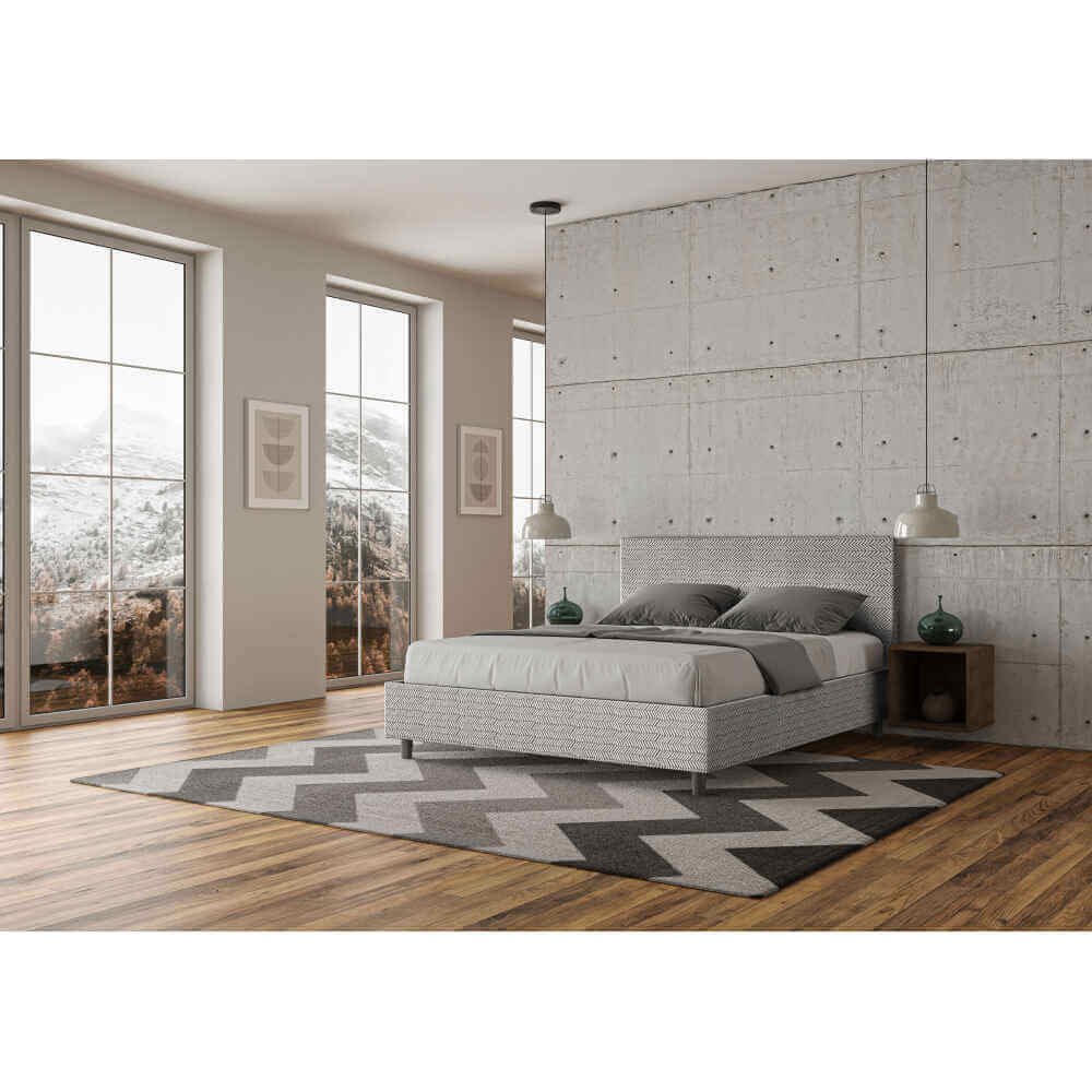 Letto Matrimoniale rivestito in Tessuto Aragona – ADELE