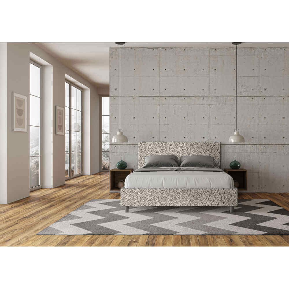 Letto Matrimoniale rivestito in Tessuto Era – ADELE