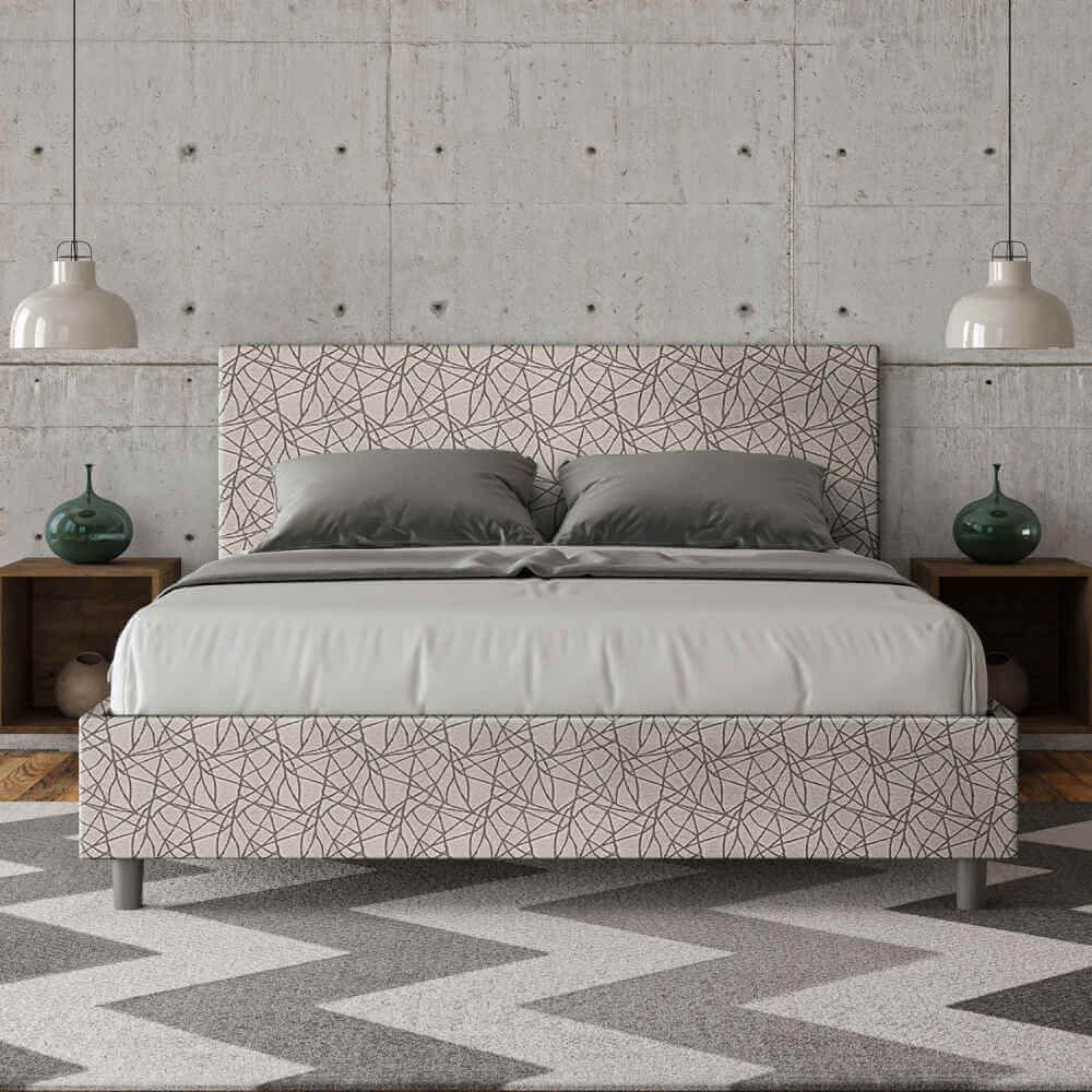 Letto Matrimoniale rivestito in Tessuto Era – ADELE