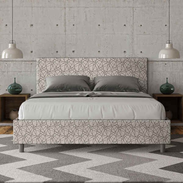 Letto Matrimoniale rivestito in Tessuto Era – ADELE