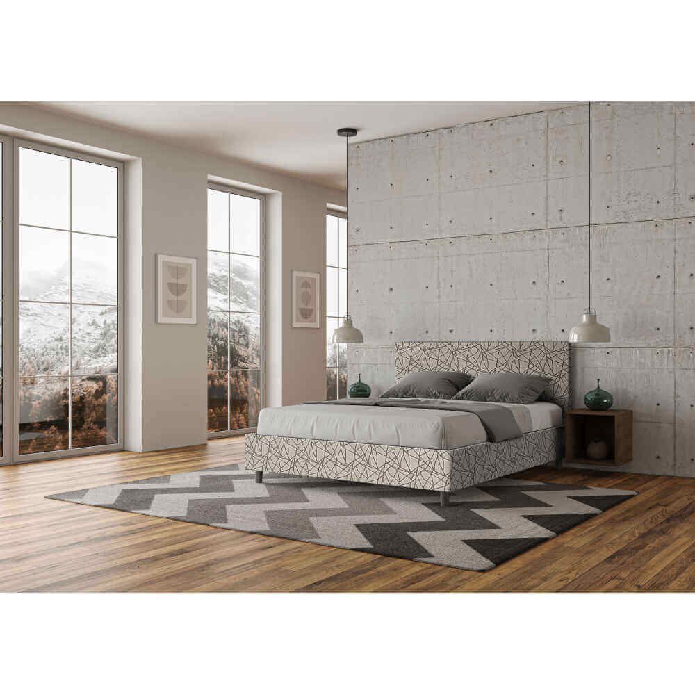 Letto Matrimoniale rivestito in Tessuto Era – ADELE