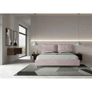 Letto Matrimoniale King size rivestito in Microfibra con cuscini xl – ANTEA LARGE