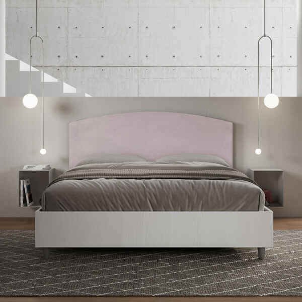 Letto Matrimoniale rivestito in Microfibra – ANTILIA