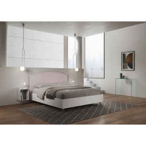 Letto Matrimoniale rivestito in Microfibra – ANTILIA