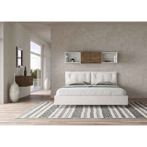Letto Matrimoniale King size rivestito in Similpelle con cuscini xl – APPIA LARGE