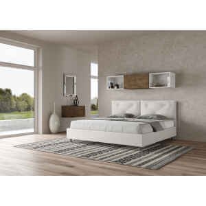 Letto Matrimoniale King size rivestito in Similpelle con cuscini xl – APPIA LARGE