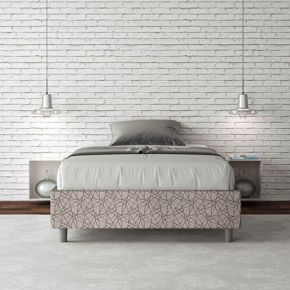 Letto una piazza e mezza rivestito in Tessuto Era – AZELIA