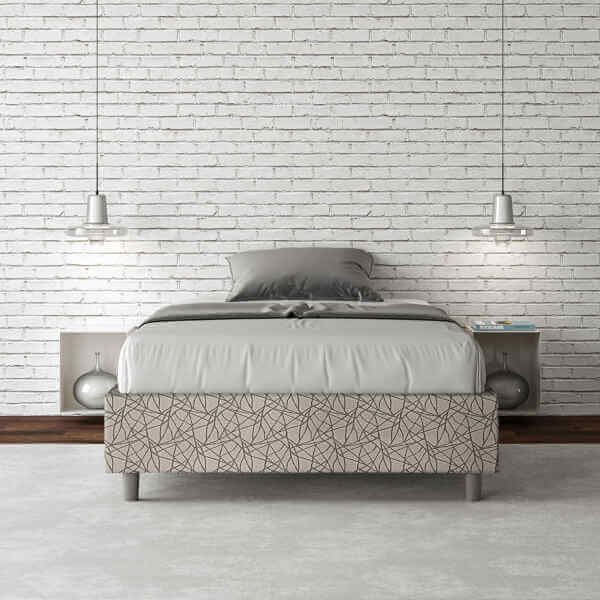 Letto una piazza e mezza rivestito in Tessuto Era – AZELIA