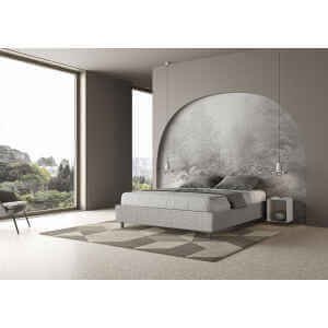 Letto Matrimoniale rivestito in Tessuto Aragona – AZELIA