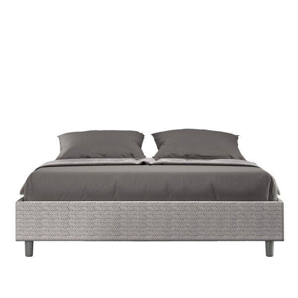 Letto Matrimoniale rivestito in Tessuto Aragona – AZELIA