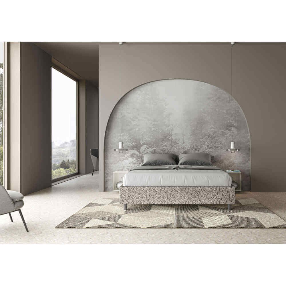 Letto Matrimoniale rivestito in Tessuto Era – AZELIA