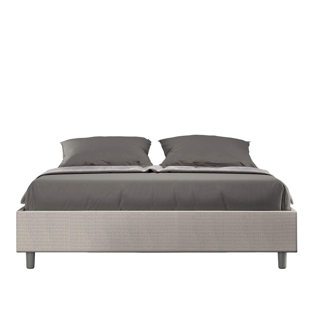 Letto Matrimoniale rivestito in Tessuto Labirinto – AZELIA
