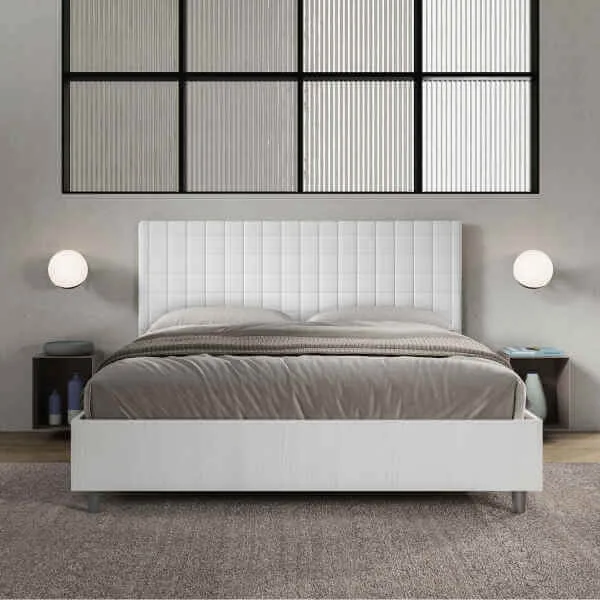 Letto Matrimoniale rivestito in Similpelle – BURMY