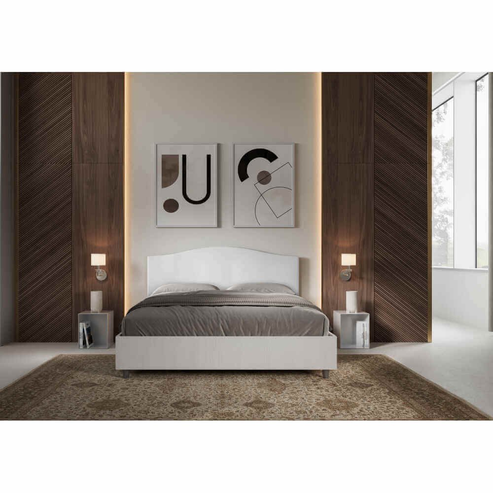 Letto Matrimoniale rivestito in Similpelle – GRACE