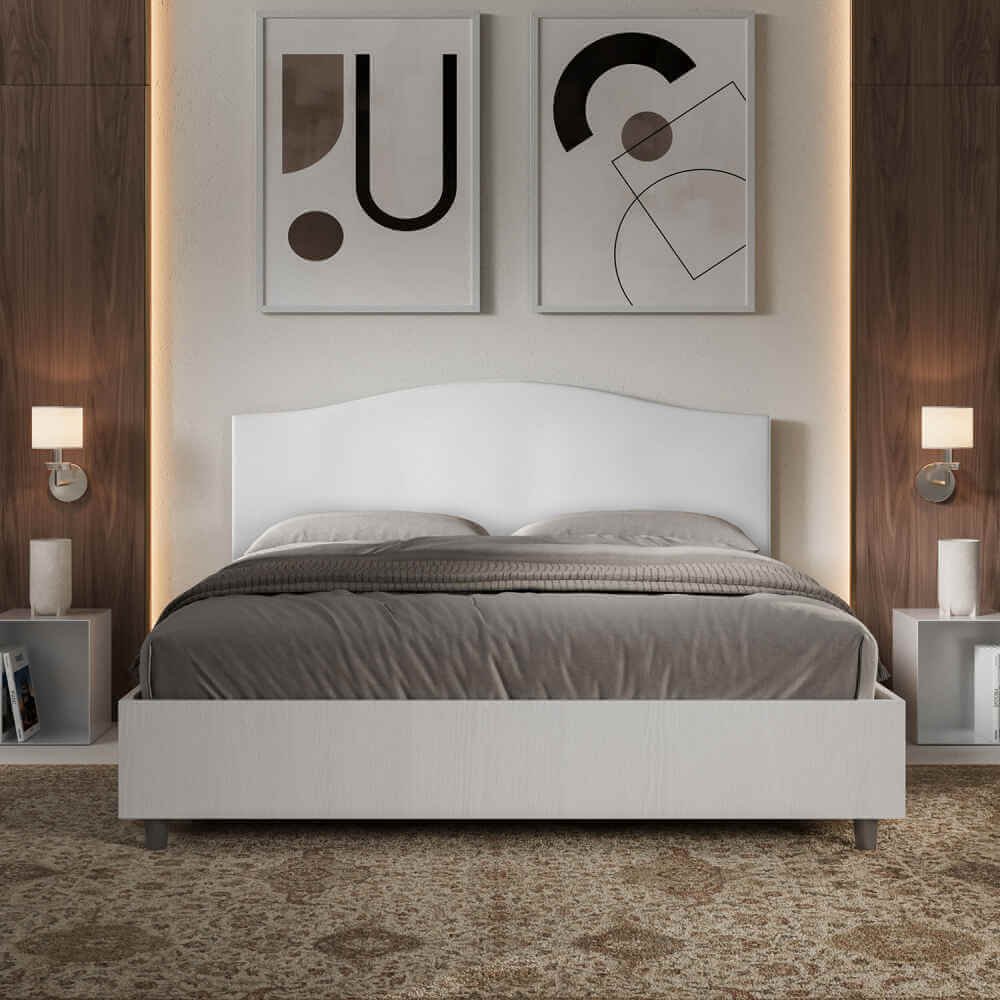 Letto Matrimoniale rivestito in Similpelle – GRACE