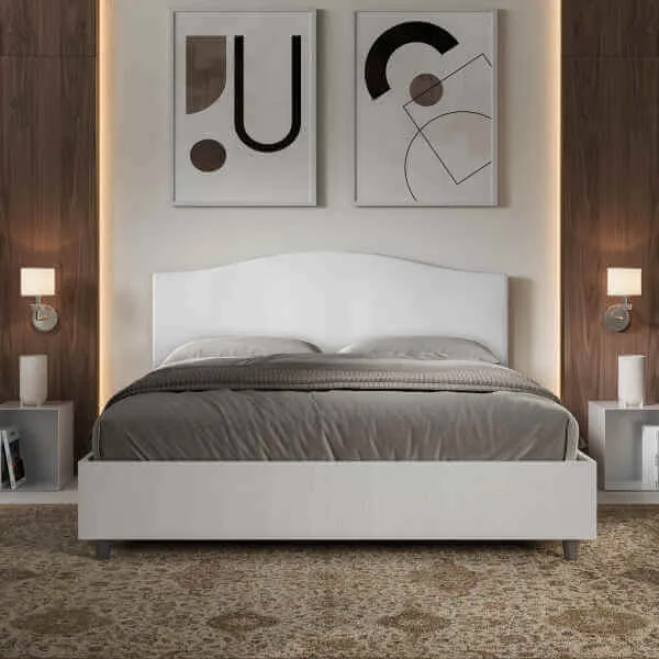 Letto Matrimoniale rivestito in Similpelle – GRACE