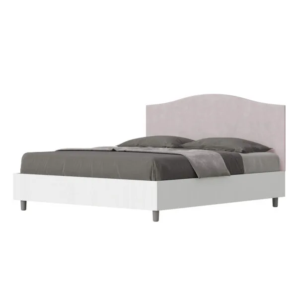 Letto Matrimoniale rivestito in Microfibra – GRACE
