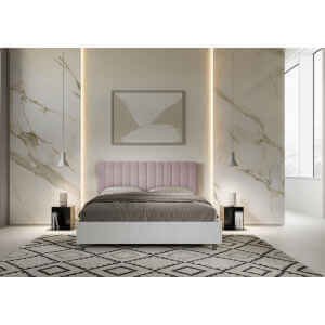 Letto Matrimoniale rivestito in Microfibra – KAIA