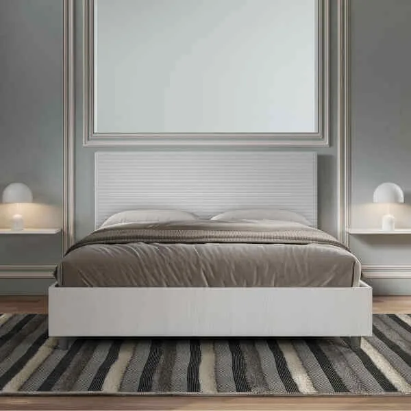 Letto Matrimoniale rivestito in Similpelle – LEVEL