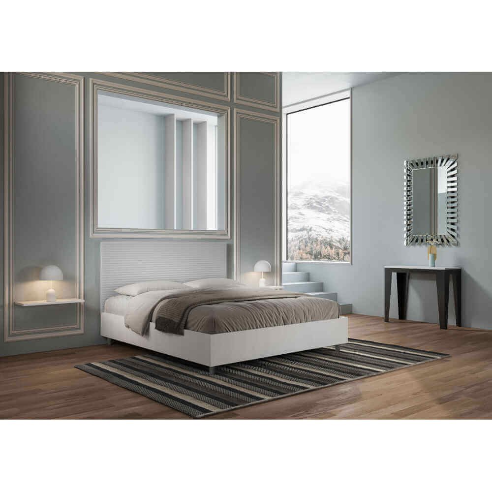 Letto Matrimoniale rivestito in Similpelle – LEVEL