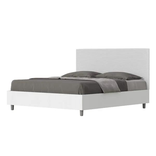 Letto Matrimoniale rivestito in Similpelle – LEVEL