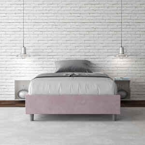 Letto una piazza e mezza rivestito in Microfibra – AZELIA