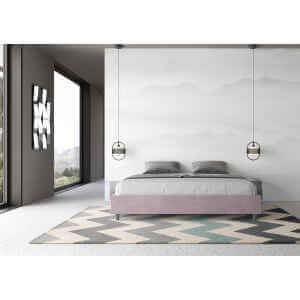 Letto Matrimoniale King size rivestito in Microfibra – AZELIA