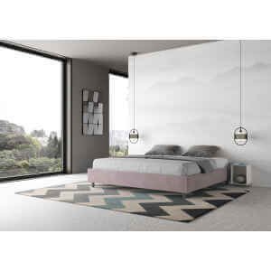 Letto Matrimoniale King size rivestito in Microfibra – AZELIA