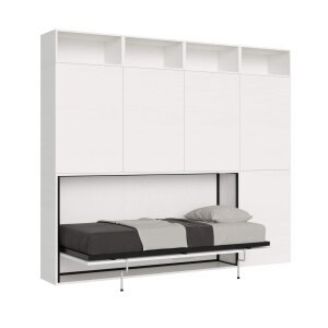 Letto a scomparsa singolo orizzontale con materasso composizione B – KANDO
