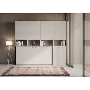 Letto a scomparsa singolo orizzontale con materasso composizione C – KANDO