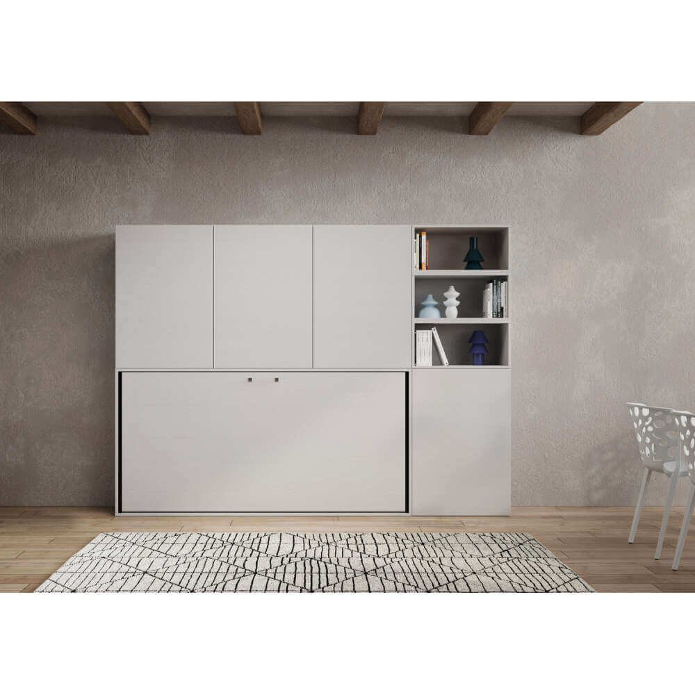 Letto a scomparsa singolo orizzontale con materasso composizione F – KANDO