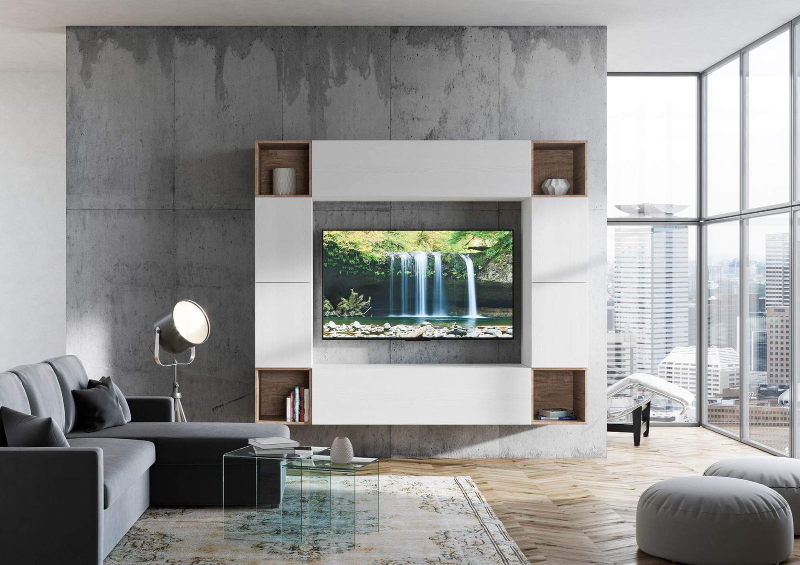 Parete Attrezzata A05 L.254 H.200 P.39,2 – ISOKA