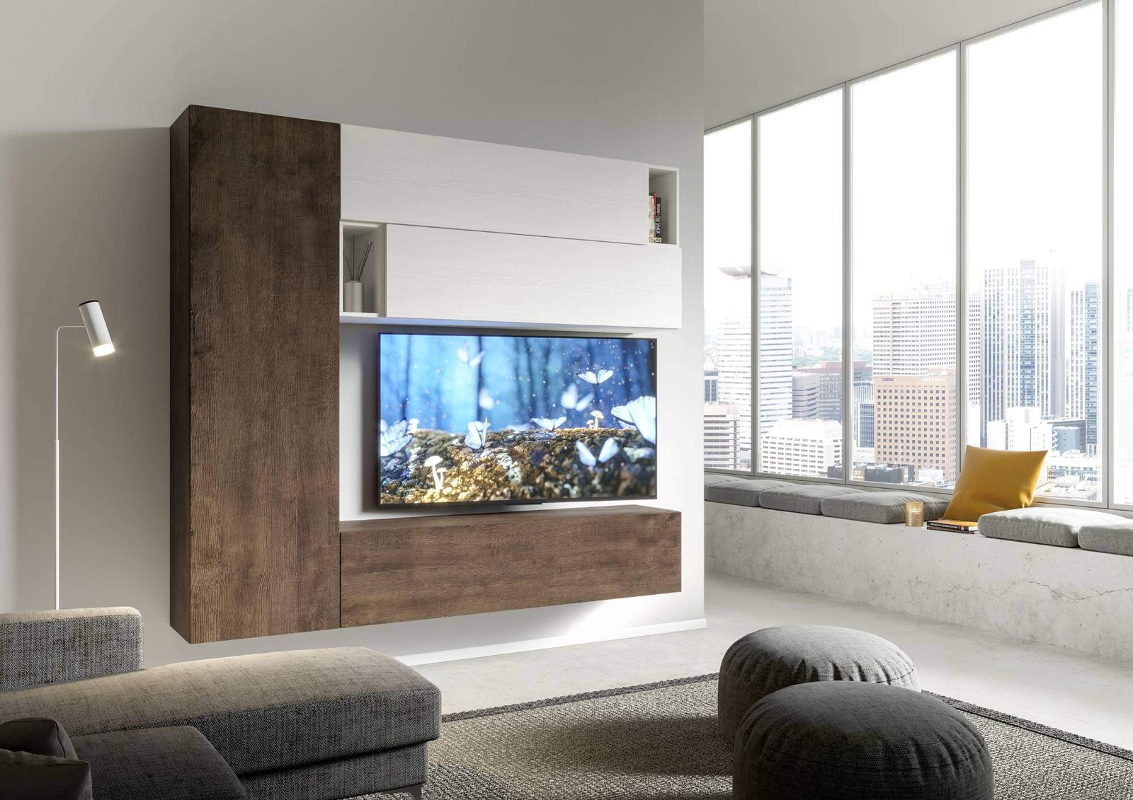 Parete Attrezzata A34 L.234 H.210 – ISOKA