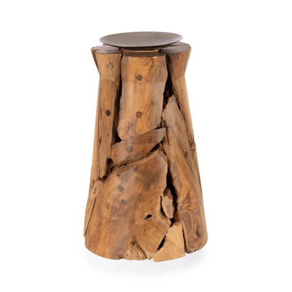 Porta Candela in legno di teak H37 – ANANYA